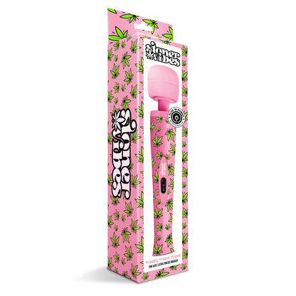 Stoner Vibes Wacky Weed Wand Massager Pink Kush | 850010096780 | Available at EroticWarehouse.com