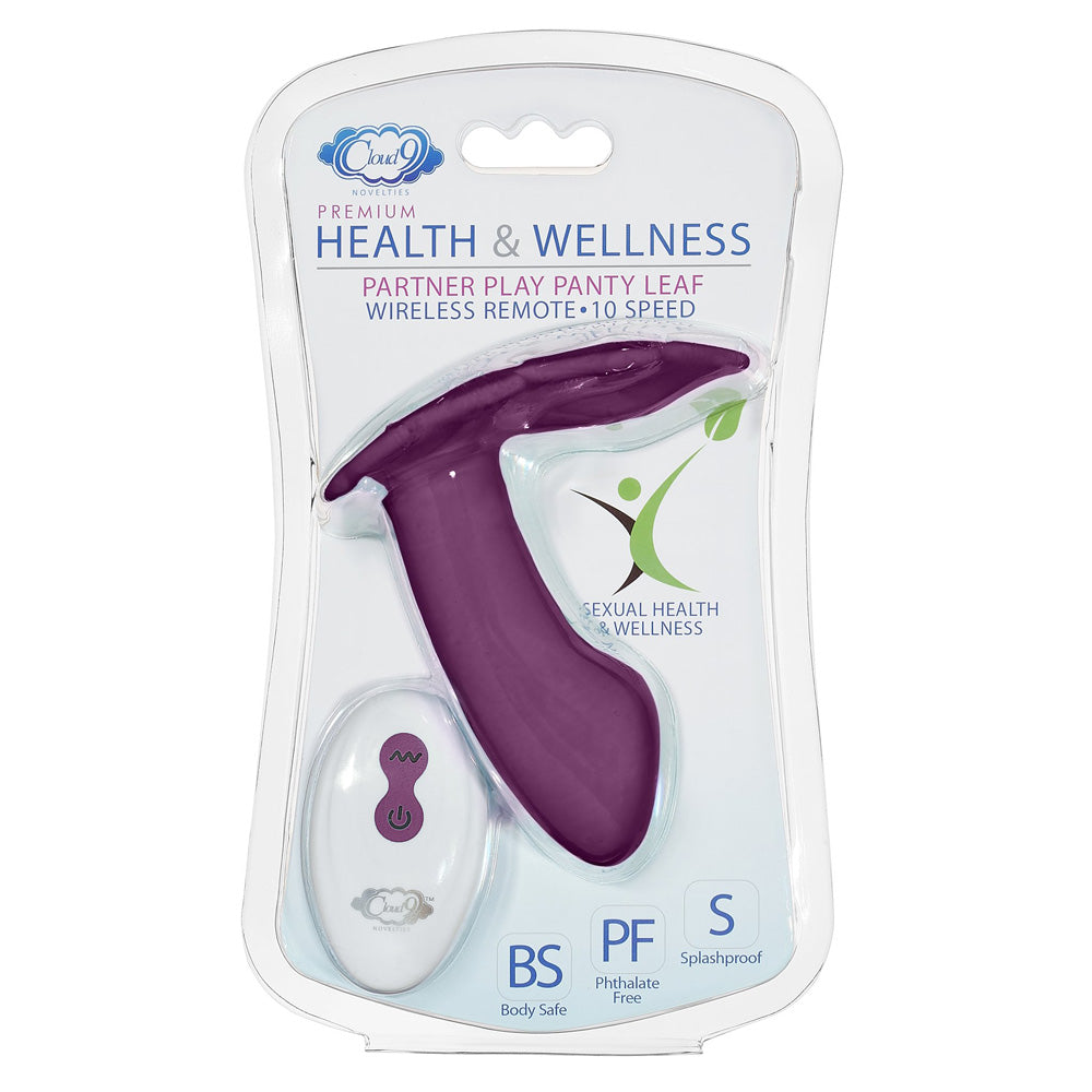 Cloud 9 Health & Wellness Panty Leaf Vibe Plum | 850013016488 | Available at EroticWarehouse.com