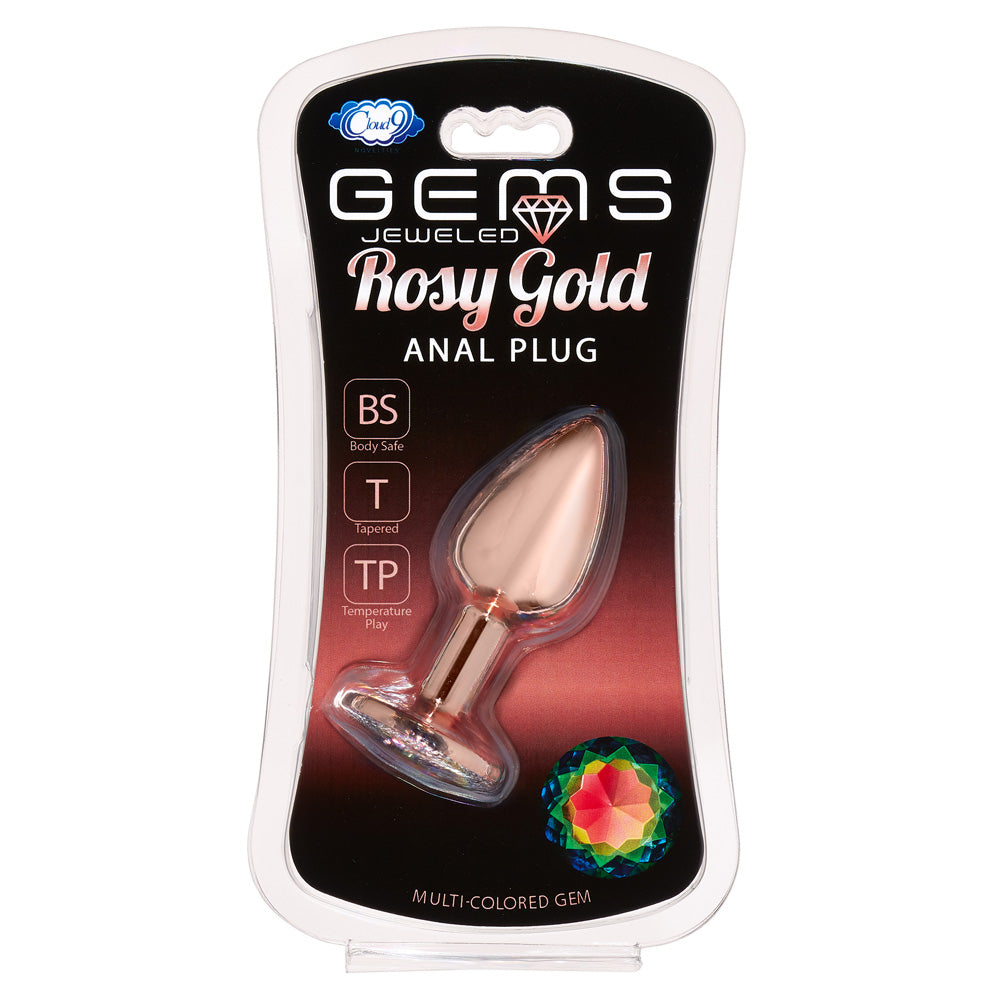 Gems Rosy Gold Anal Plug Small | 850013016723 | Available at EroticWarehouse.com