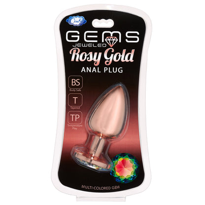 Gems Rosy Gold Anal Plug Large | 850013016747 | Available at EroticWarehouse.com