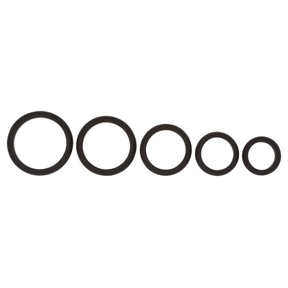 Cloud 9 Pro Sensual Comfort Cock Rings 5 Pack W/ Flat Back Design | 850013016860 | Available at EroticWarehouse.com