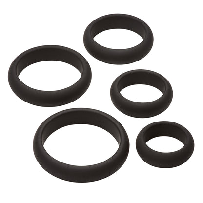 Cloud 9 Pro Sensual Comfort Cock Rings 5 Pack W/ Flat Back Design | 850013016860 | Available at EroticWarehouse.com
