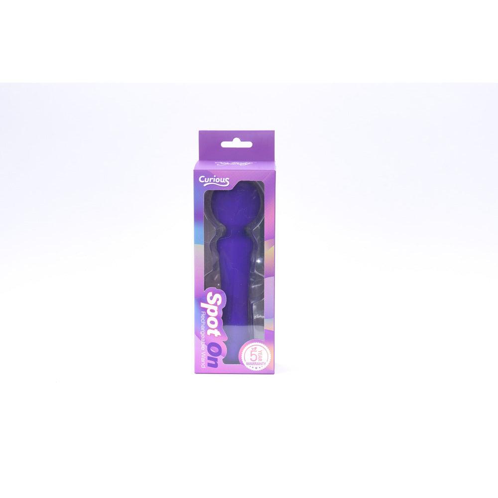 Curious Spot On Rechargeable Wand Purple | 850017269538 | Available at EroticWarehouse.com