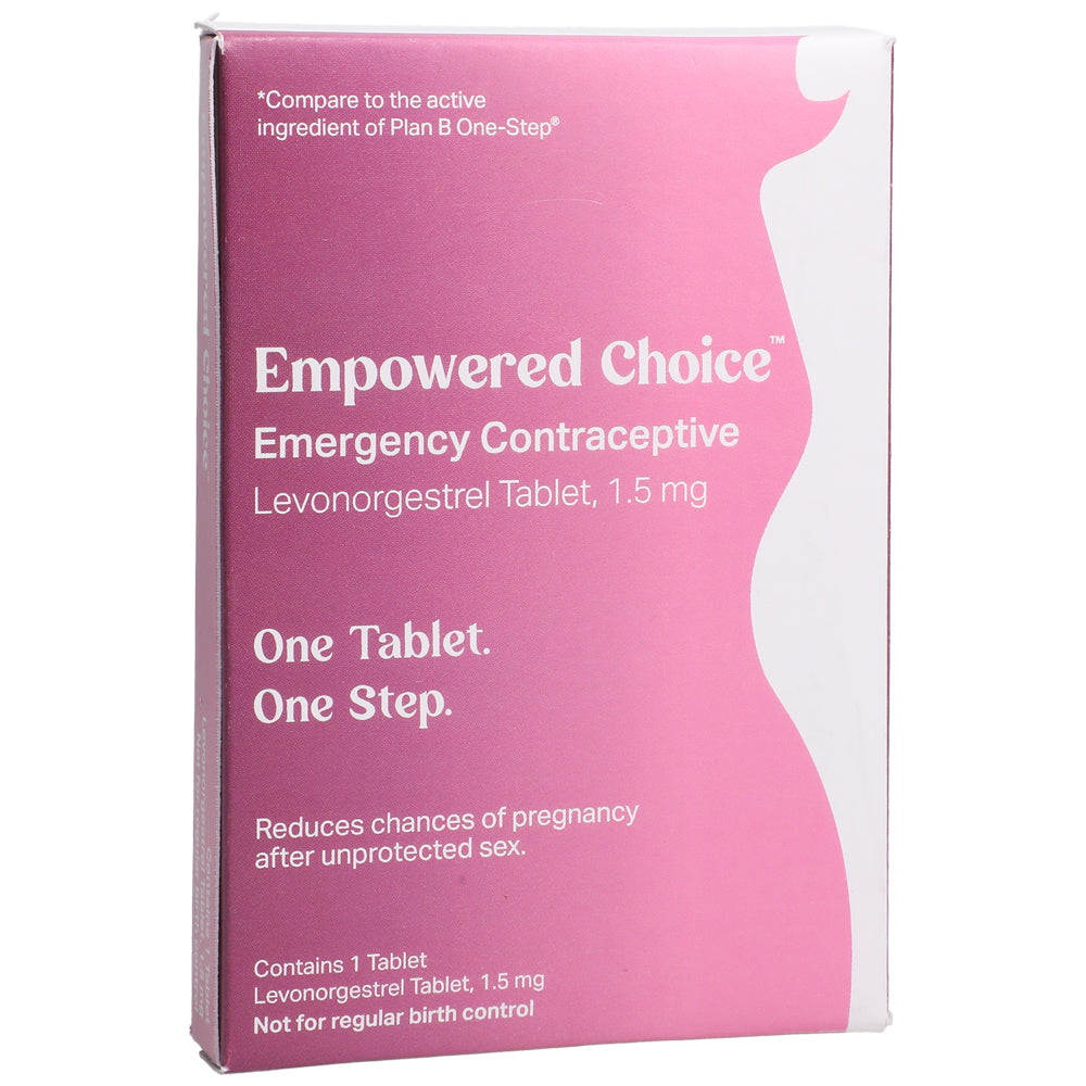 Versea Empowered Choice Emergency Contraception Single Levonorgestrel 1.5 Mg Tablet | 850041338125 | Available at EroticWarehouse.com