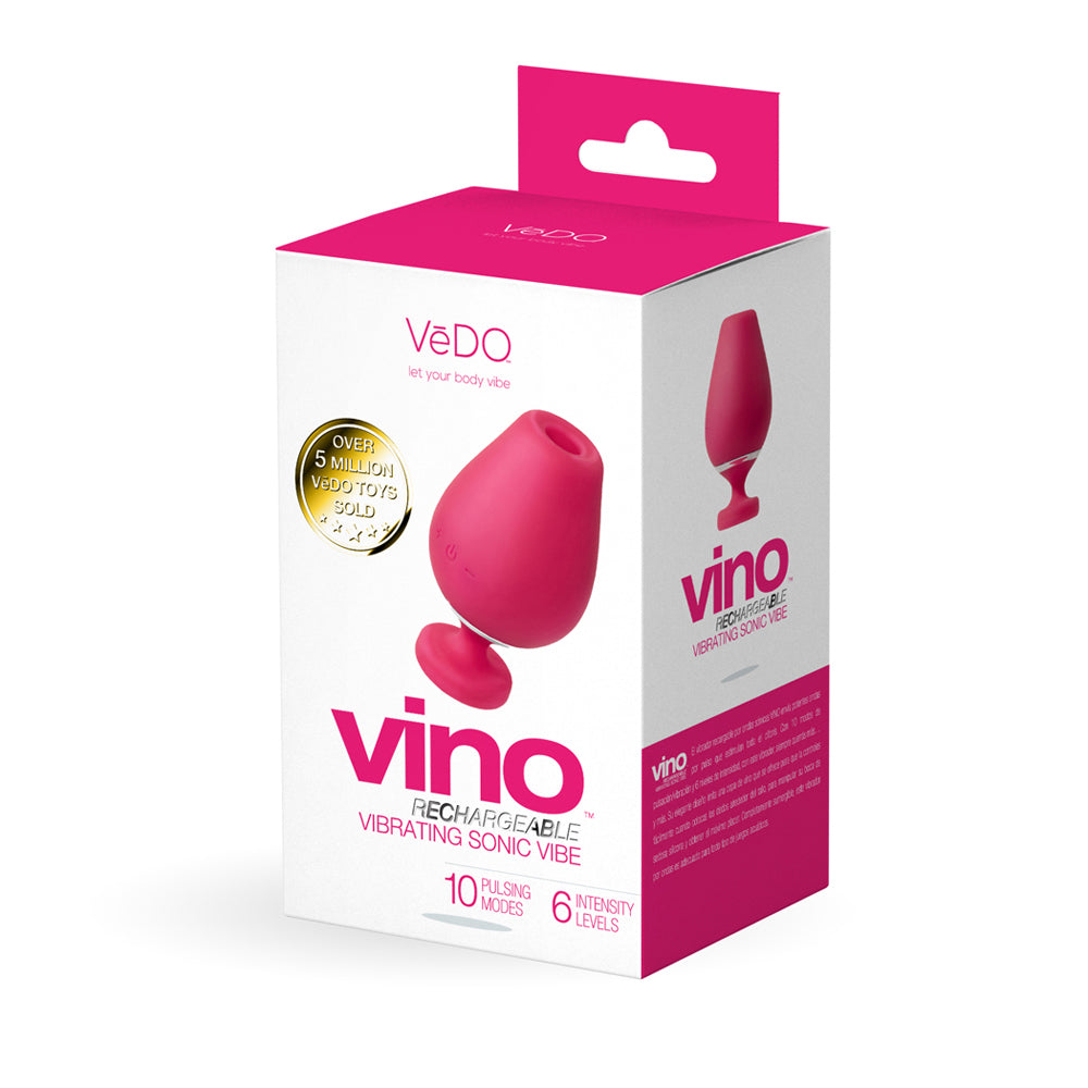 Vino Rechargeable Vibrating Sonic Vibe Pink | 850052871079 | Available at EroticWarehouse.com