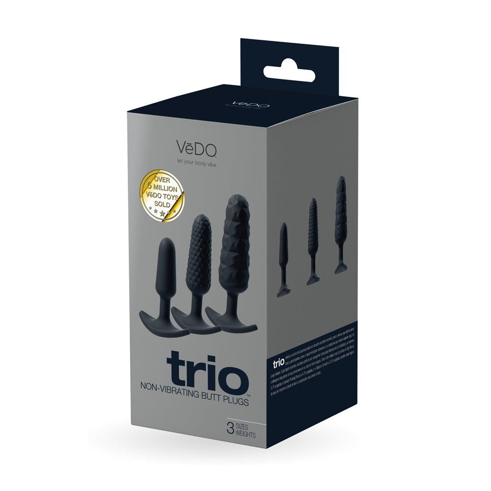 Trio Anal Plug Set Black | 850052871239 | Available at EroticWarehouse.com