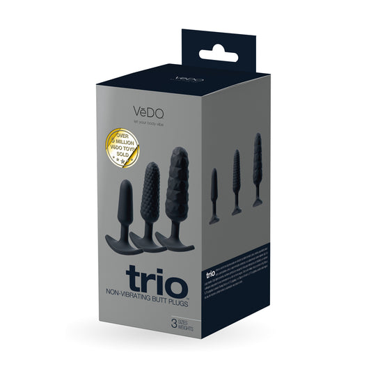 Trio Anal Plug Set Black | 850052871239 | Available at EroticWarehouse.com