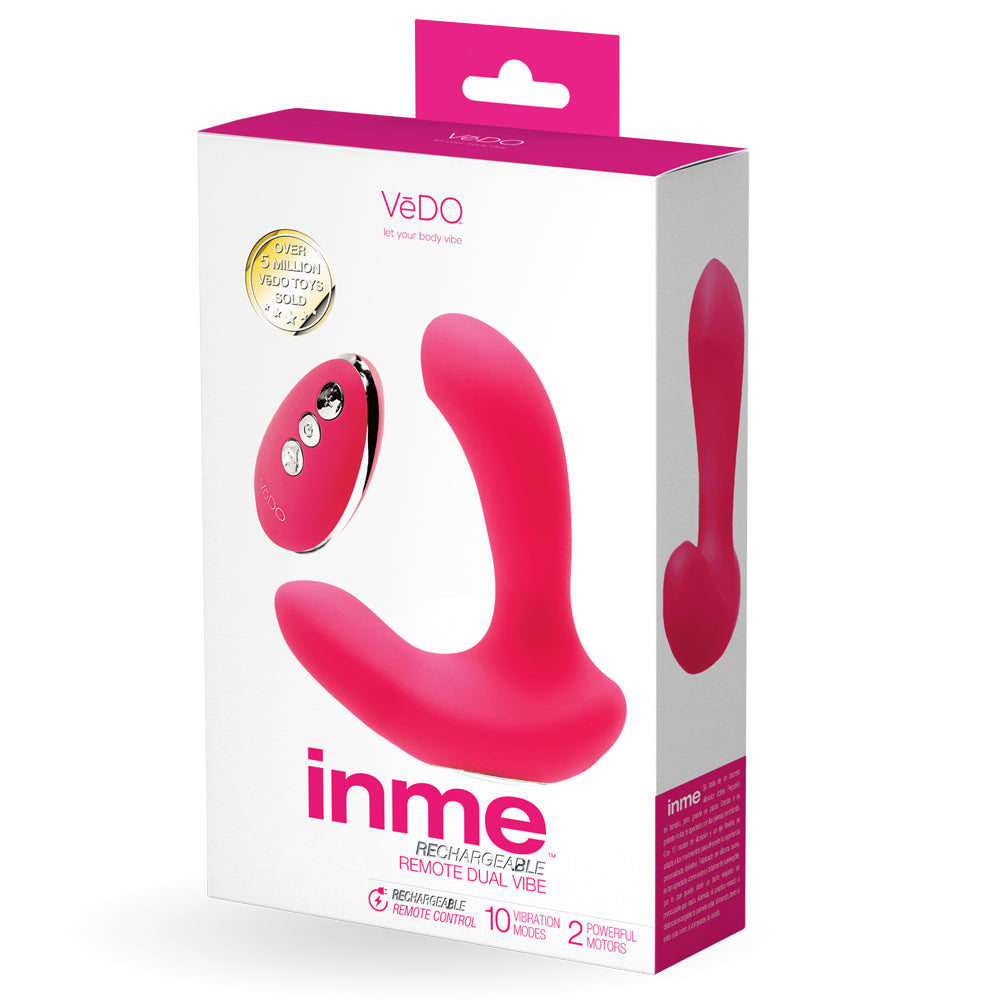 Inme Rechargeable Dual Vibe With Remote Pink | 850052871352 | Available at EroticWarehouse.com