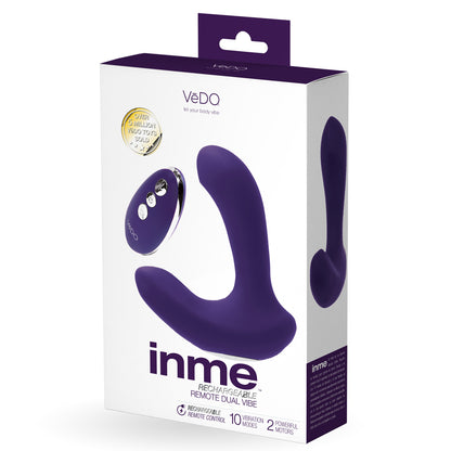 Inme Rechargeable Dual Vibe With Remote Purple | 850052871369 | Available at EroticWarehouse.com