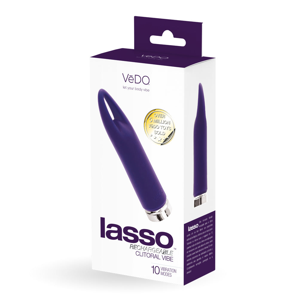 Lasso Rechargeable Bullet Vibe Purple | 850052871383 | Available at EroticWarehouse.com