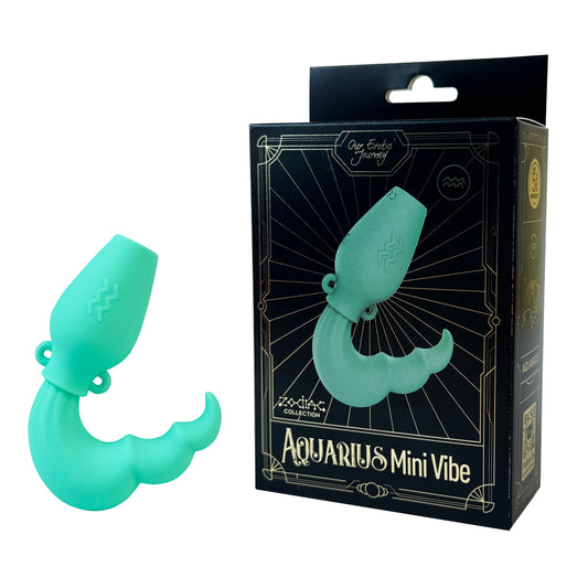 Zodiac Collection Aquarius Mini Vibe Light Blue | 850068969104 | Available at EroticWarehouse.com