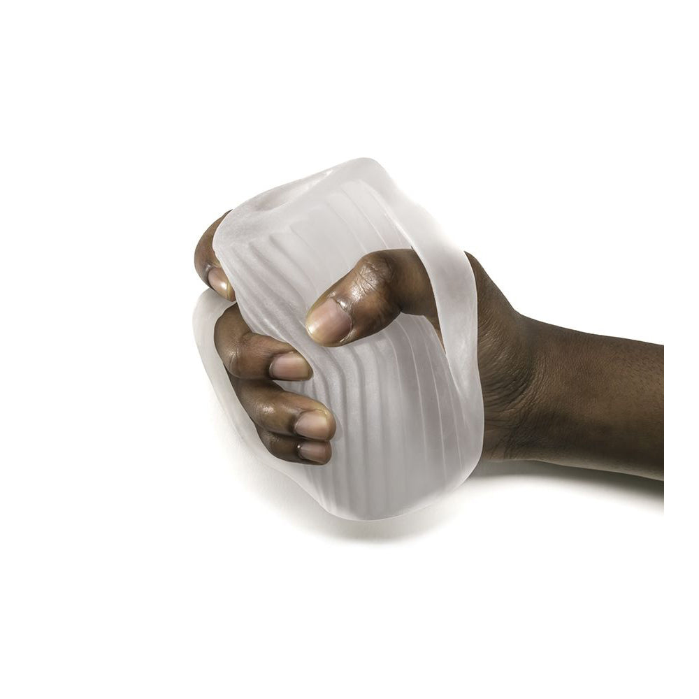 Perfect Fit Male Masturbator W/Grip Clear | 851127008055 | Available at EroticWarehouse.com