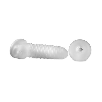 Fat Boy Checker Plate Sheath 6.5" Clear | 851127008086 | Available at EroticWarehouse.com
