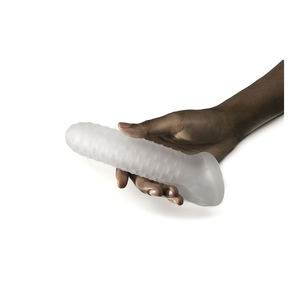 Fat Boy Checker Plate Sheath 6.5" Clear | 851127008086 | Available at EroticWarehouse.com