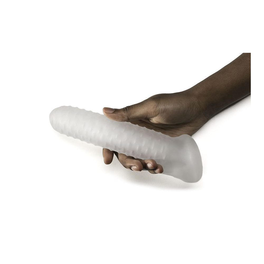 Fat Boy Checker Plate Sheath 7.5" Clear | 851127008093 | Available at EroticWarehouse.com