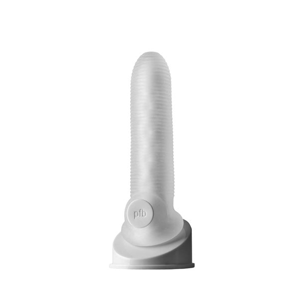 Fat Boy Micro Ribbed Sheath 6.5" Clear | 851127008116 | Available at EroticWarehouse.com