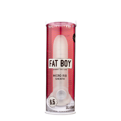 Fat Boy Micro Ribbed Sheath 6.5" Clear | 851127008116 | Available at EroticWarehouse.com