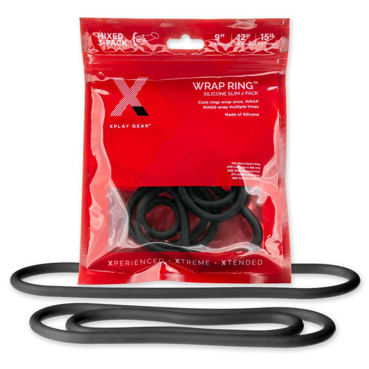 Xplay 3 Pack Silicone Thin Wrap Ring | 851127008680 | Available at EroticWarehouse.com