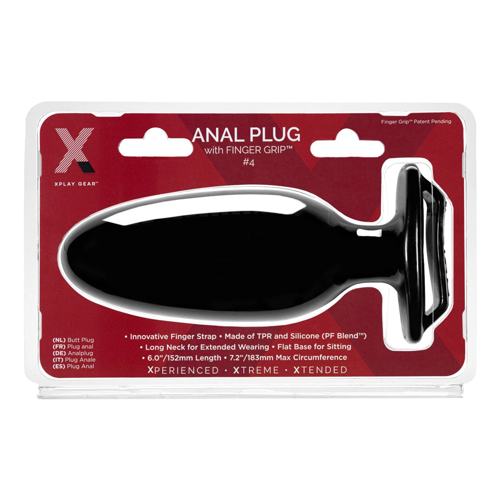 Xplay Finger Grip Plug #4L | 851127008819 | Available at EroticWarehouse.com