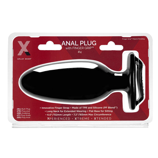 Xplay Finger Grip Plug #4L | 851127008819 | Available at EroticWarehouse.com
