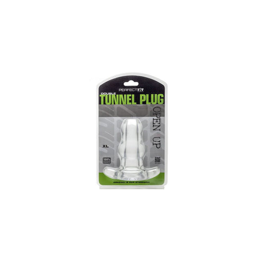 Double Tunnel Plug - X- Large - Clear | 852184004530 | Available at EroticWarehouse.com