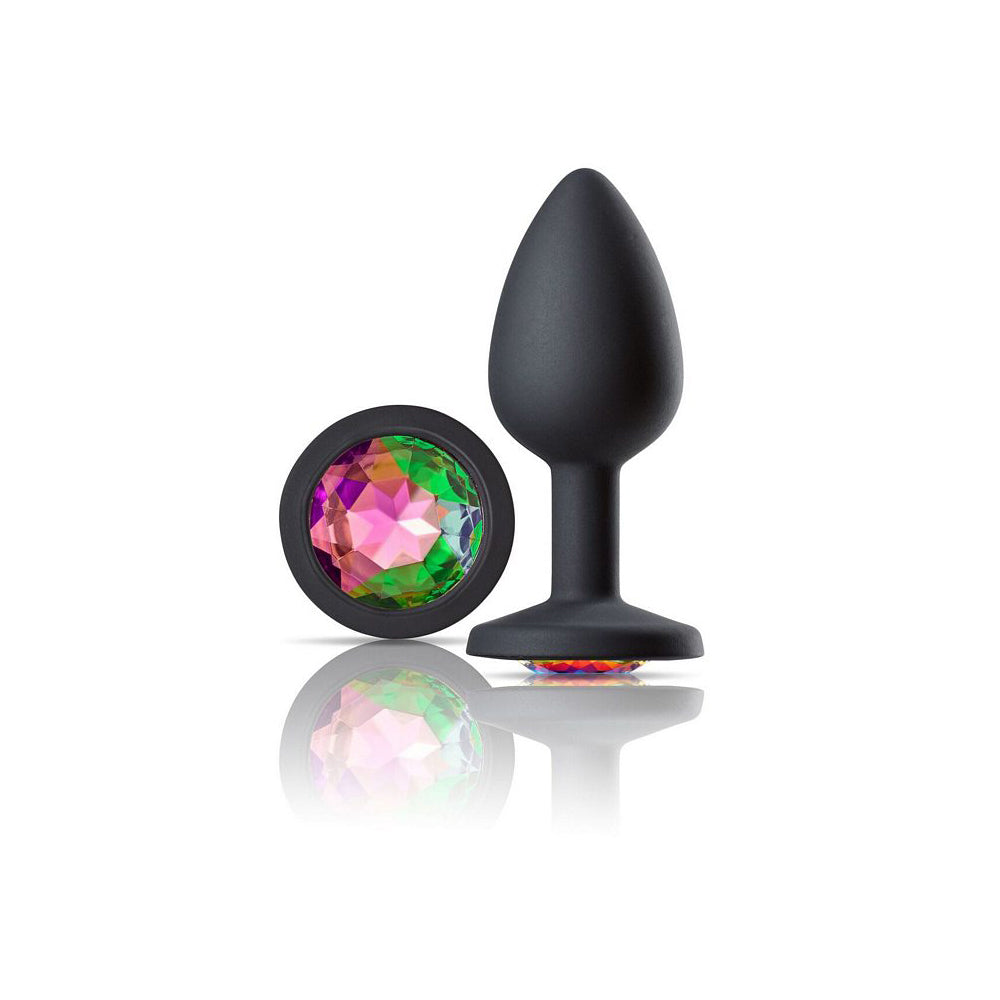 Cloud 9 Gems Black Silicone Anal Plug Small | 853545008068 | Available at EroticWarehouse.com
