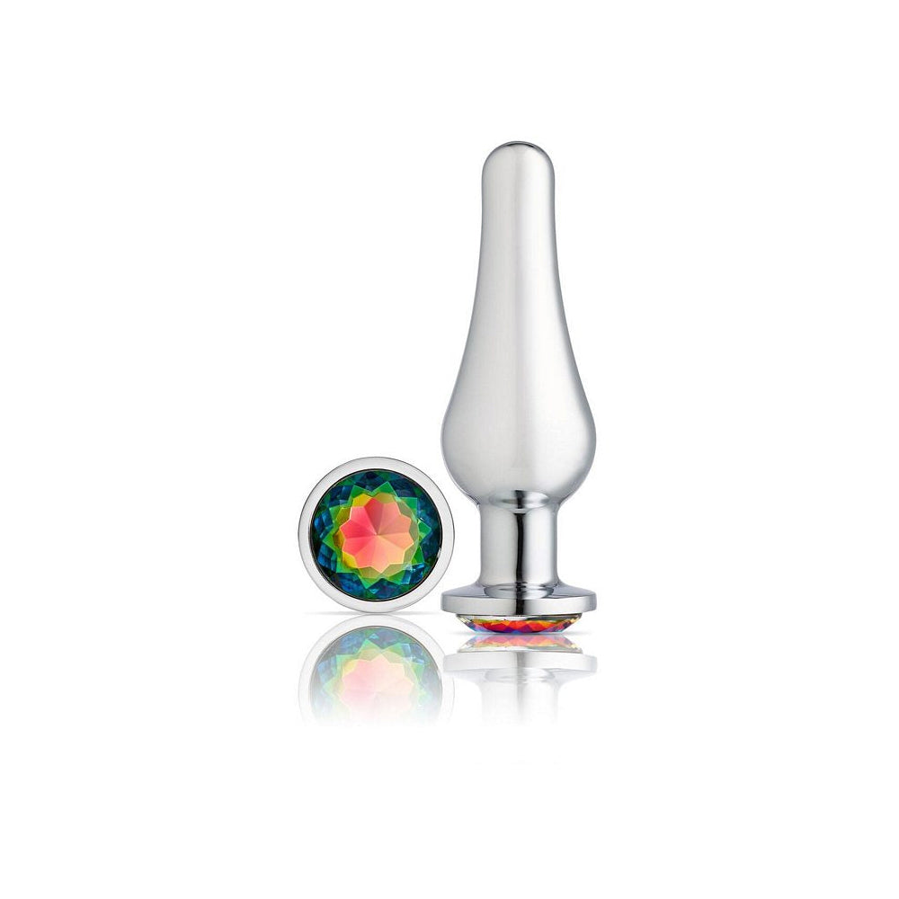 Cloud 9 Gems Silver Chromed Tall Anal Plug Large | 853545008150 | Available at EroticWarehouse.com