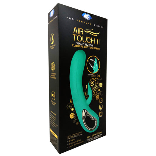 Air Touch 2 Dual Function Clitoral Teal colored Suction Vibrator Teal | 853545008341 | Available at EroticWarehouse.com
