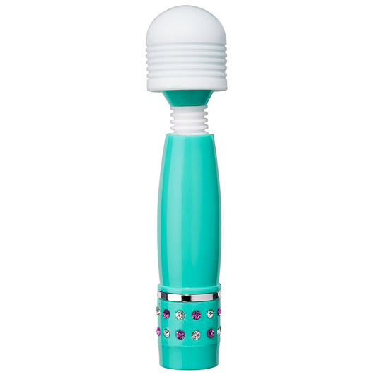 Cloud 9 Mini Flexible Wand W/ Silicone Head & Jewels Teal | 853545008426 | Available at EroticWarehouse.com
