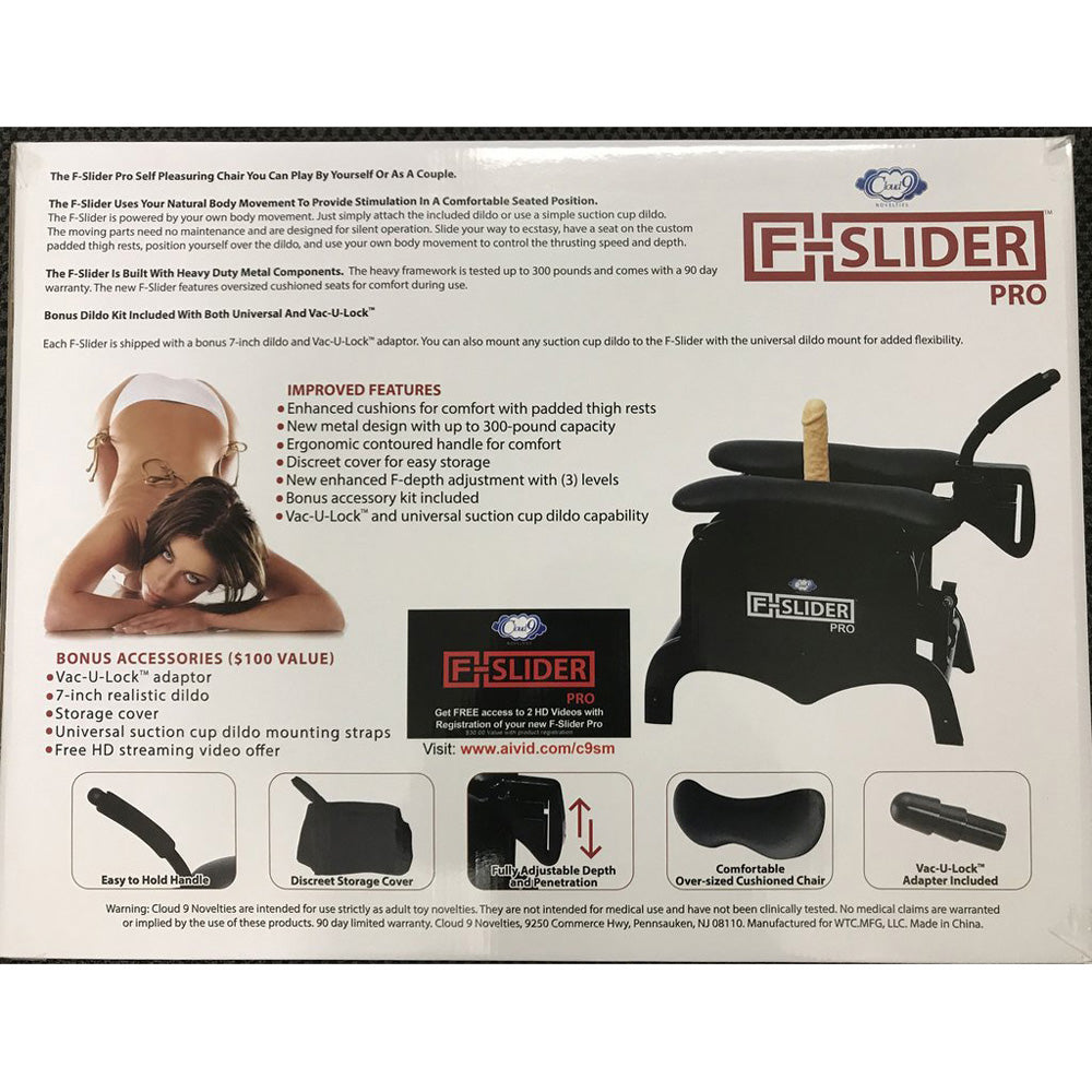 Cloud 9 F-Slider Pro Heavy Duty Self Pleasuring Chair (Net) | 853545998433 | Available at EroticWarehouse.com
