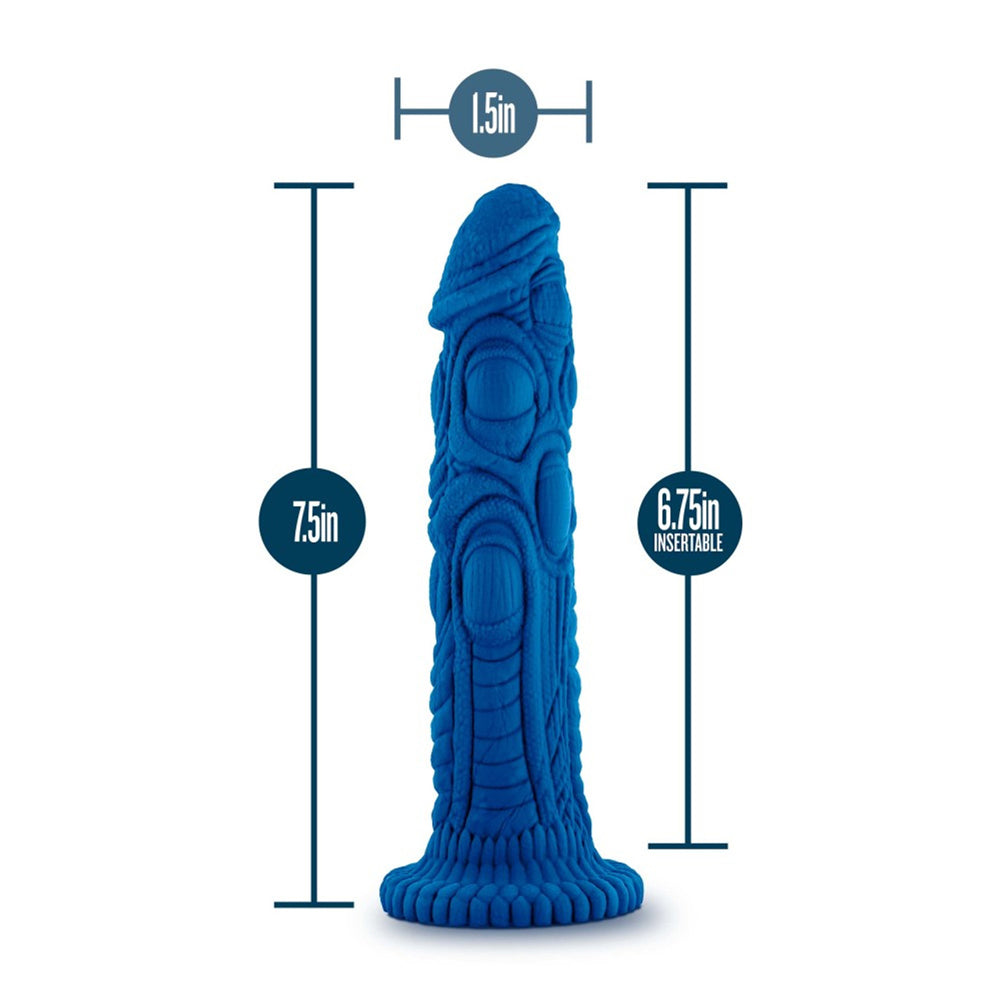 The Realm Draken Lock On Dildo Blue | 853858007802 | Available at EroticWarehouse.com