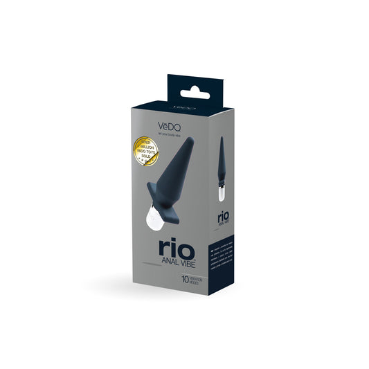 Rio Anal Vibe - Just Black | 854306004305 | Available at EroticWarehouse.com