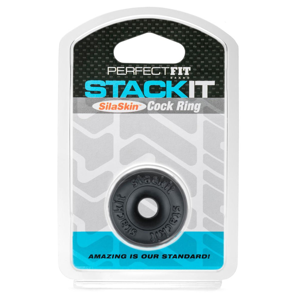 Stackit Cock Ring Black | 854854005724 | Available at EroticWarehouse.com