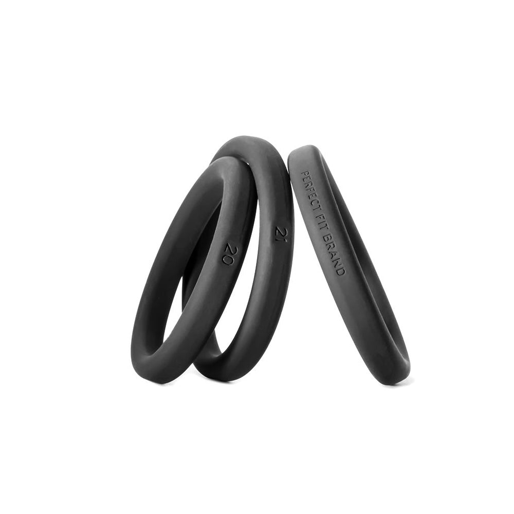 Xact-Fit Silicone Rings #20, #21, #22 X-Large Black | 854854005830 | Available at EroticWarehouse.com