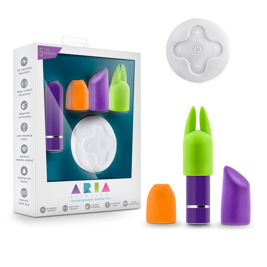 Aria Vitality Bullet Kit Plum | 855215007807 | Available at EroticWarehouse.com