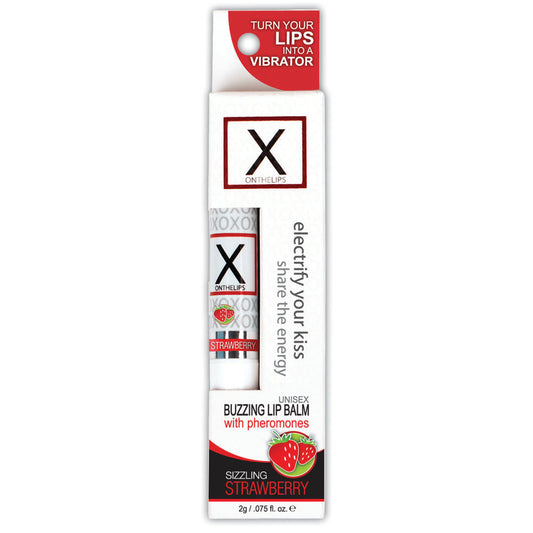 X On The Lips Strawberry | 855559003527 | Available at EroticWarehouse.com