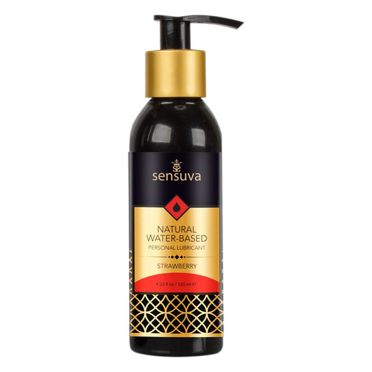 Natural Water-Based Personal Moisturizer Strawberry 4 oz. Bottle | 855559003824 | Available at EroticWarehouse.com