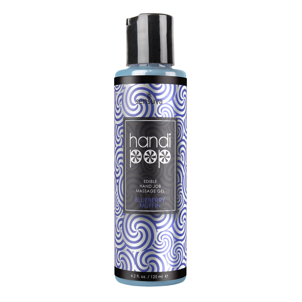 Handipop Edible Handjob Massage Gel Blueberry Muffin 4.2 oz. | 855559006894 | Available at EroticWarehouse.com