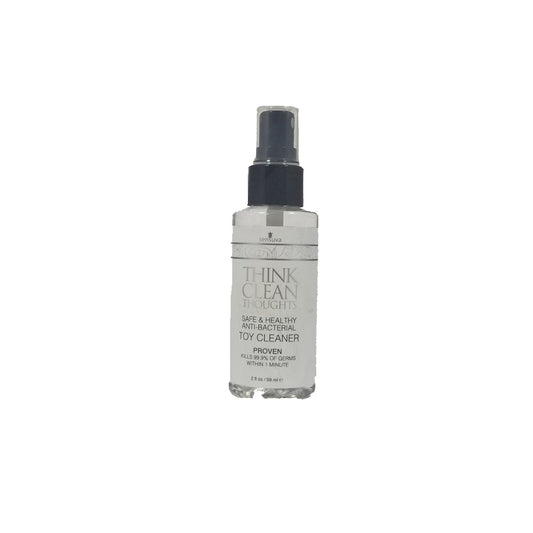 Think Clean Thoughts Anti Bacterial Toy Cleaner 2 oz. Bottle | 855559007211 | Available at EroticWarehouse.com