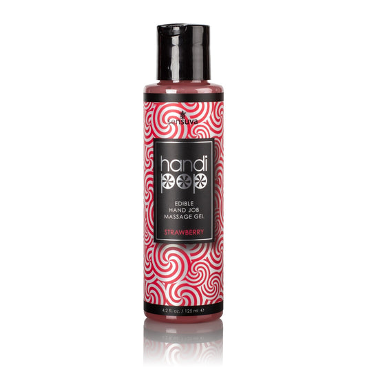 Handipop Strawberry Hand Job Massage Gel 4.2 oz. | 855559007341 | Available at EroticWarehouse.com