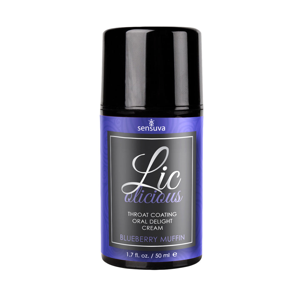 Lic-O-Licious Blueberry Muffin Oral Delight Cream 1.7 oz. | 855559007440 | Available at EroticWarehouse.com