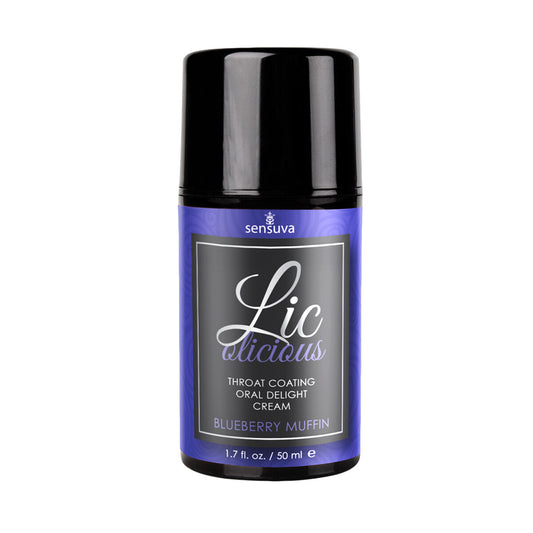 Lic-O-Licious Blueberry Muffin Oral Delight Cream 1.7 oz. | 855559007440 | Available at EroticWarehouse.com