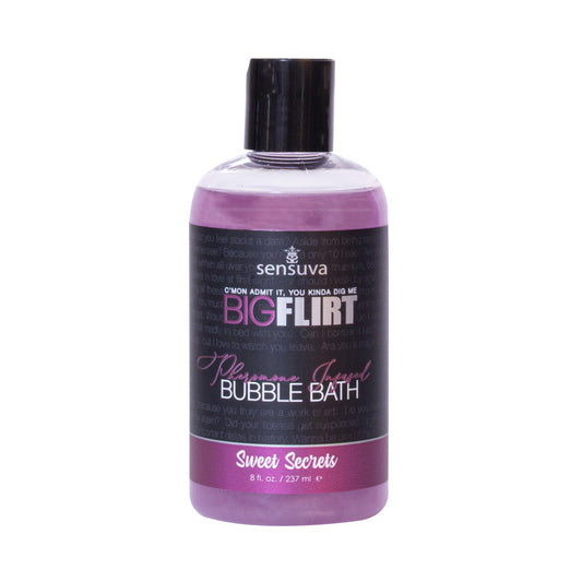 Big Flirt Pheromone Bubble Bath Sweet Secrets 8 oz. Bottle | 855559008249 | Available at EroticWarehouse.com