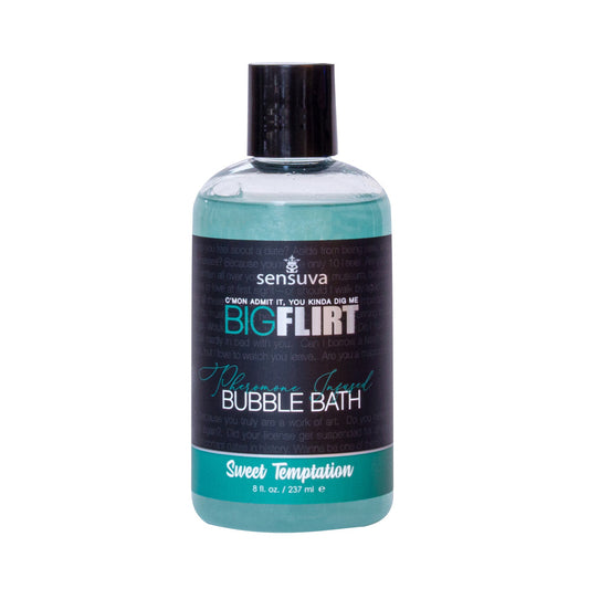 Big Flirt Pheromone Bubble Bath Sweet Temptation 8 oz. Bottle | 855559008256 | Available at EroticWarehouse.com