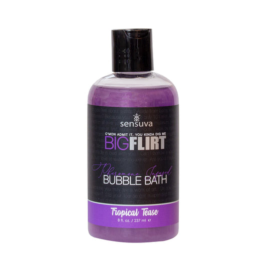 Big Flirt Pheromone Bubble Bath Tropical Tease 8 oz. Bottle | 855559008263 | Available at EroticWarehouse.com