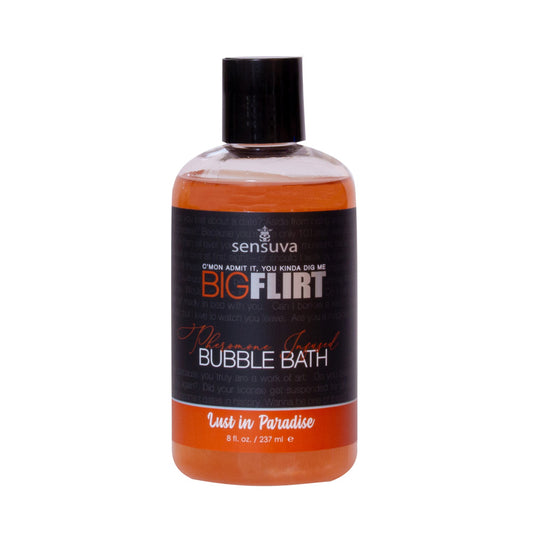 Big Flirt Pheromone Bubble Bath Lust In Paradise 8 oz. Bottle | 855559008270 | Available at EroticWarehouse.com