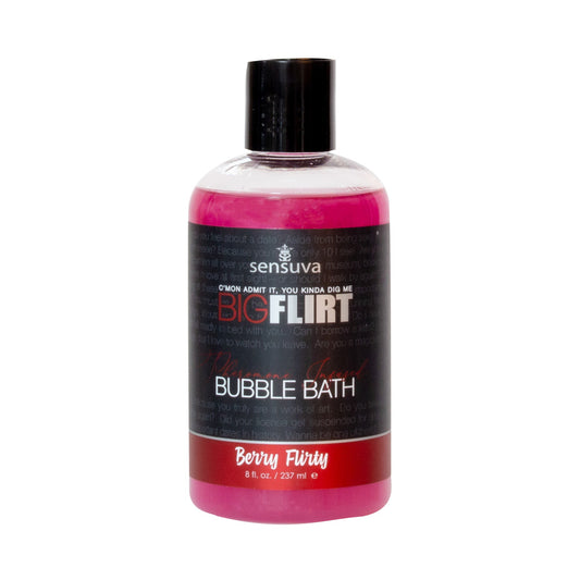 Big Flirt Pheromone Bubble Bath Berry Flirty 8 oz. Bottle | 855559008294 | Available at EroticWarehouse.com