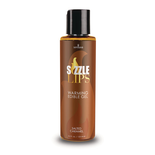 Sizzle Lips Salted Caramel Warming Gel 4.2 oz. | 855559009031 | Available at EroticWarehouse.com