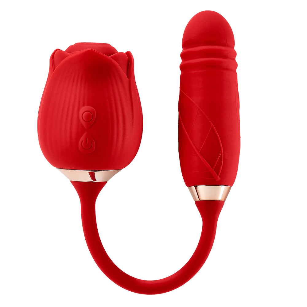 Cloud 9 Health & Wellness Rose Plus W/ Thrusting Pleasure Stem | 860008249777 | Available at EroticWarehouse.com