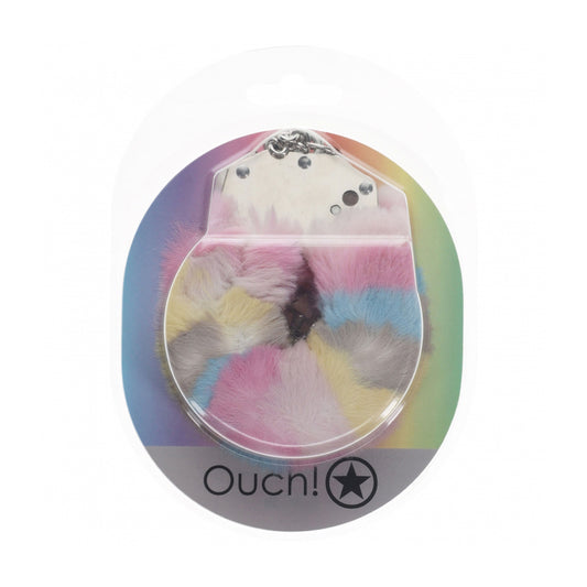 Ouch! Heavy-Duty Fluffy Handcuffs Multicolor 2 | 8714273043023 | Available at EroticWarehouse.com